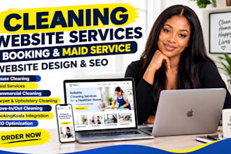 design cleaning website services cleaning koala booking maid service website SEO