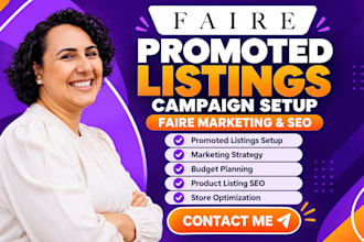 faire promotion listing campaign setup faire marketing budget planning faire seo