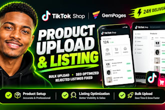 upload tiktok shop products and create SEO tiktok shop product listings in bulk
