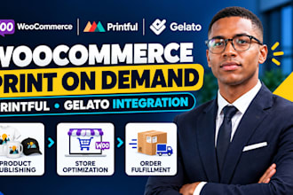 woocommerce printful gelato integration product publishing  store optimization