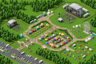 create festival maps, event maps, venue layouts and concert site plan