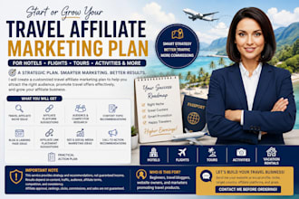 create a travel affiliate marketing plan for your business for passive income