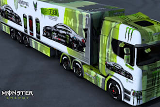 create custom 3d quality ets 2 and ats skin and trucks, ets trailer, ats map