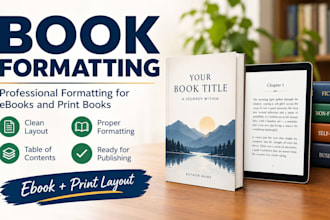 format your book for ebook and print publication