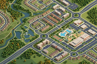 design land development maps, subdivision layouts, community plans and site mast