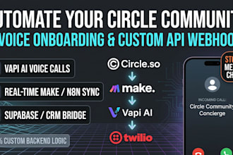 build a custom voice ai agent web hook automation for your circle community