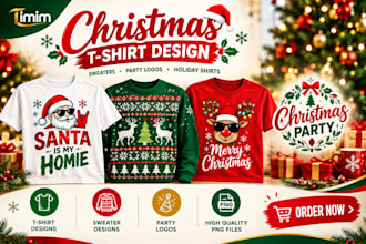 design christmas sweater t shirt design party logo and christmas t shirt