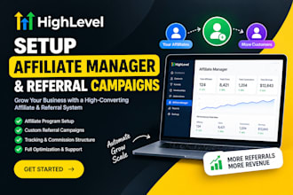setup gohighlevel affiliate manager and referral campaigns