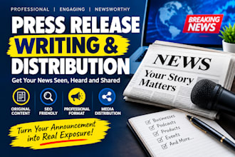 write distribute a professional podcast launch press release nonprofit charity