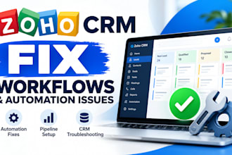 fix zoho crm workflows, automation, errors and setup issues