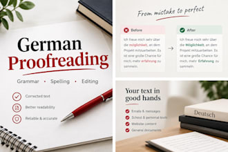 proofread and correct your german text