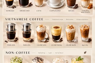 develop your coffee shop menu, recipes, costing and sops