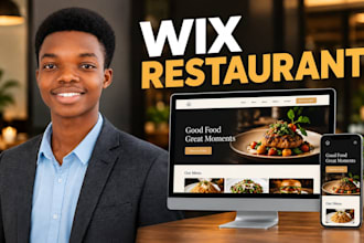 design a wix restaurant website with menu