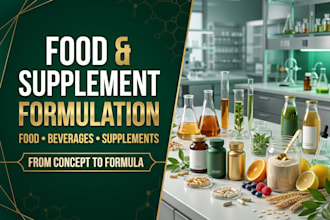 be your food scientist for food, supplement formulation and food