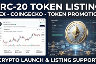 assist and list erc20 token listing, token promotion, dex, coingecko