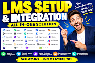 set up coachy ablefy docebo, and learnupon lms platforms