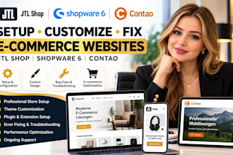setup customize and fix jtl shop shopware 6 contao ecommerce websites design