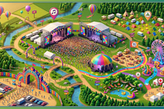 design vector map illustration park map