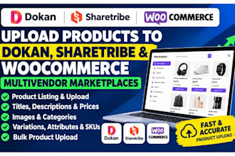 upload products to dokan sharetribe woocommerce multivendor marketplaces