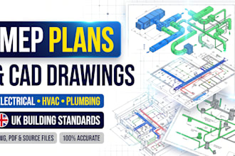 do mep plans, electrical plans, hvac, drainage drawing for uk building permit