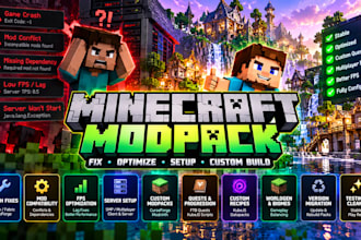 build optimize custom modpacks, balance configs, loot, quests, modpack developer