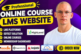 setup elearning course on moodle lms, learnworlds, h5p, learndash, skyprep lms