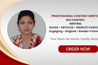 write SEO optimized blog posts and articles