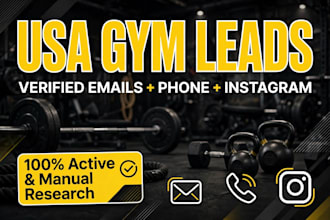 provide gym and fitness leads in USA