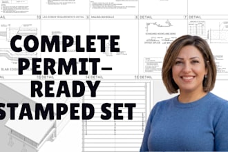 provide new mexico california illinois stamped drawings for engineering permit