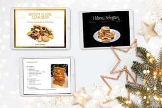 design a christmas cookbook or recipe ebook in canva