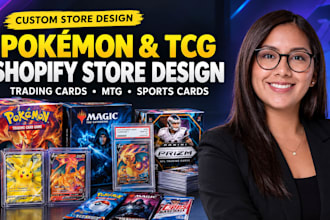 design pokemon shopify store trading card collectible mtg sport card tcg website