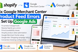 fix google merchant center product feeds and setup gmc ads for shopify store