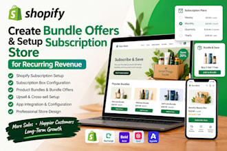 create shopify bundle offers and setup subscription