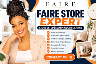 set up faire wholesale store faire SEO product listings and optimization
