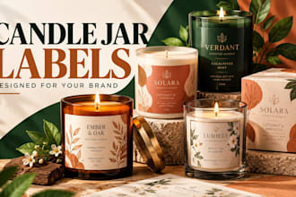 design candle jar labels product label for your candle brand