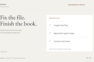assess and repair your indesign book layout or print PDF