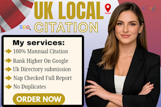 manually build high authority UK local citations for local SEO