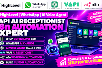 gohighlevel ai agent whatsapp chatbot ai voice agent vapi ai receptionist n8n