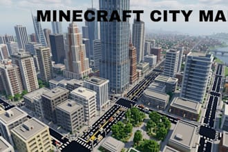 build minecraft city map server spawn lobby hub castle mini game as builder