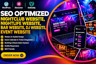 design nightclub website, nightlife website, bar website, dj website, nightclub