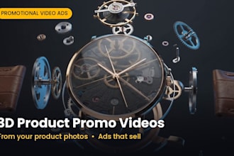 create promotional video ads, 3d product videos and social media ads