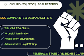 draft eeoc complaint civil rights workplace discrimination demand letter