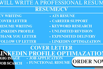 write a professional, ats friendly resume, CV, cover letter, and linkedin