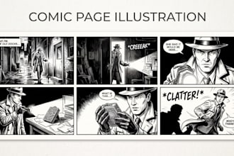 draw custom comic book cover art or splash page illustration