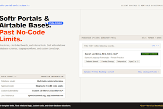 build a custom softr client portal and airtable database