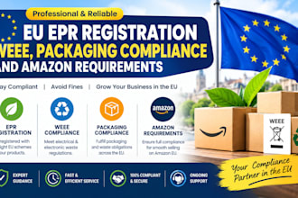 handle eu epr registration, weee, packaging compliance, and amazon requirements