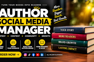 be your author social media manager for booktok and book promotion