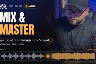 mix and master your reggaeton, trap or latin song