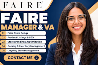 set up faire wholesale store product listings faire SEO and store management