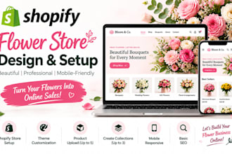 flower shopify store florist store flower website dropshipping store